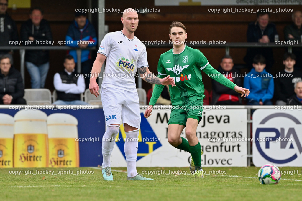 SAK vs. VST Völkermarkt | #21 Zan Benedicic SAK, #4 Marius Leo Maierhofer VST Völkermarkt, SAK vs. VST Völkermarkt, SAK vs. VST Völkermarkt am 21.03.2026 in Klagenfurt (Sportpark Welzenegg), Austria, (Photo by Bernd Stefan)