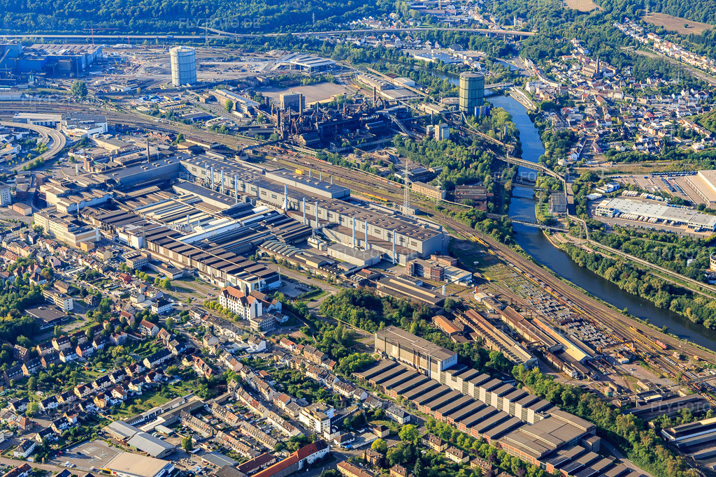 Luftbild: Saar-Bandstahl GmbH, Saarschmiede GmbH Freiformschmiede in Völklingen im Bundesland Saarland in Deutschland.Foto: IMG_149826.jpg vom 07.09.2025 durch Werner Riehm/FLY-FOTO.deSaarstahl PrecisionSaarschmiede