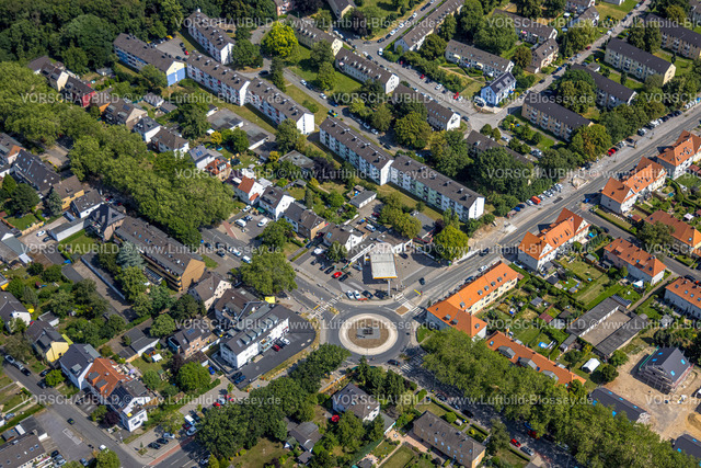 Duisburg230707973 | Luftbild, Kreisverkehr Wedauer Straße und Kalkweg, Wedau, Duisburg, Ruhrgebiet, Nordrhein-Westfalen, Deutschland