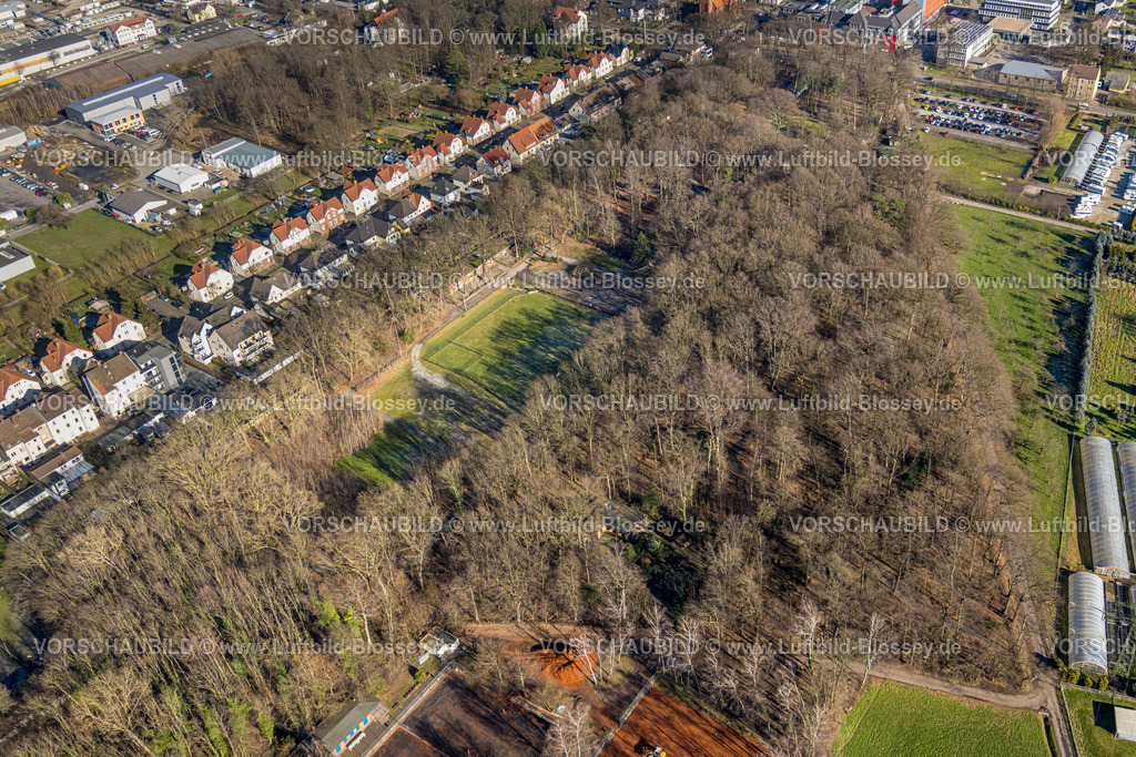Luenen230204409 | Luftbild, Hundeplatz Wiese, ehemaliger Sportplatz im Volkspark, Brambauer, Lünen, Ruhrgebiet, Nordrhein-Westfalen, Deutschland