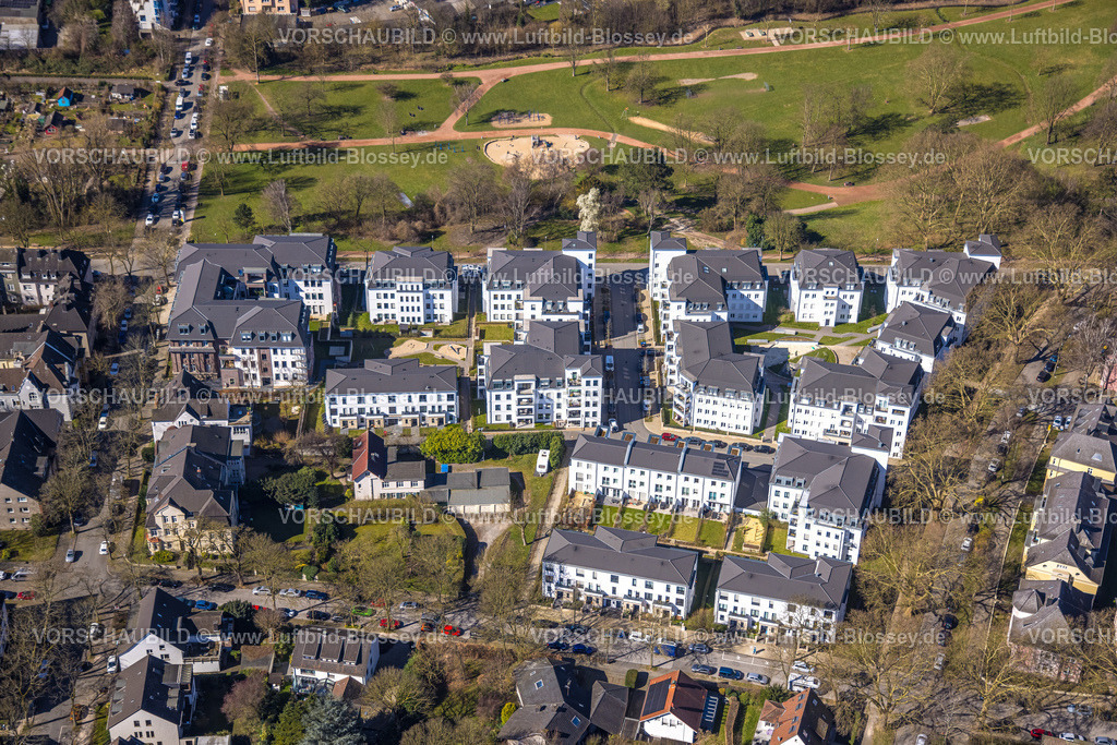 Bochum250301708 | Luftbild, Dichterviertel Bochum Wohnanlage Wohnsiedlung Wielandstraße, Grumme, Bochum, Ruhrgebiet, Nordrhein-Westfalen, Deutschland