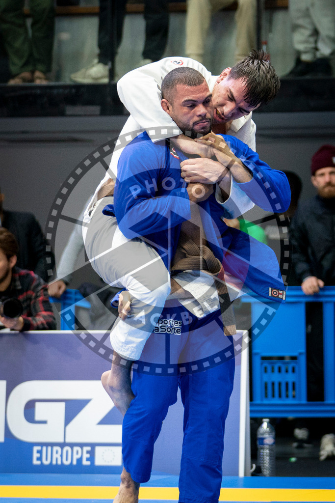 20240124PBB01671 | Fighters compete during the second day of the IBJJF European Championship in Paris, France, on January 24, 2024.