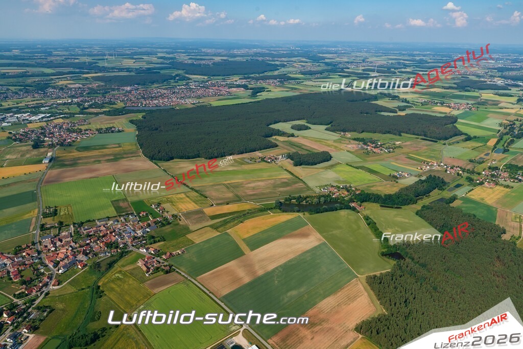 aktuelles Luftbild von Keidenzell Langenzenn - Luftaufnahme wurde 2018 von https://frankenair.de mittels Flugzeug (keine Drohne) erstellt.