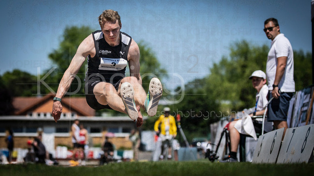 B&amp;S Kurpfalz Gala; Weinheim, 23.05.2026 | WEINHEIM, GERMANY - MAY 24: Luka Herden (GER/LG Brillux Münster) during the B&amp;S Kurpfalz Gala am 23.05.2026 at the  Sepp-Herberger-Stadium in Weinheim (Baden-Wuerttemberg / Germany).
