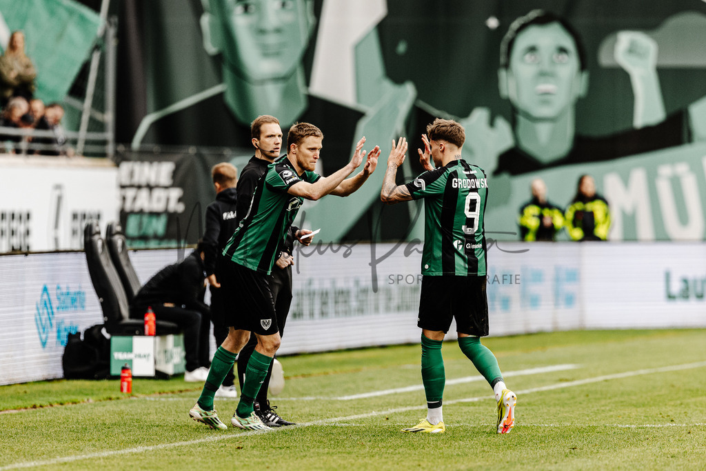 3. Liga, Saison 2023/24, 31. Spieltag: SC Preußen Münster - Dynamo Dresden | Münster, 30.03.2024: 3. Liga, 31. Spieltag, SC Preußen Münster gegen Dynamo Dresden im LVM-Preußenstadion in Münster. Foto: sportfotografie.ms | Markus Paletta - Realisiert mit Pictrs.com