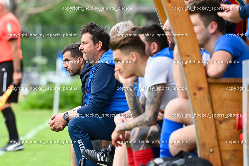 SV Dellach Gail vs. SAK 29.5.2023 | Spielerbank SV Dellach, #10 Samir Nuhanovic, Headcoach SV Dellach Wolfgang Wilscher,