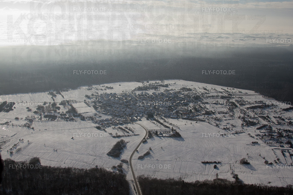 Ortsansicht | Luftbild: Ortsansicht im Ortsteil Büchelberg in Wörth im Bundesland Rheinland-Pfalz in Deutschland. Foto: IMG_36113.jpg vom 02.01.2011 durch Werner Riehm/FLY-FOTO.de - Realisiert mit Pictrs.com