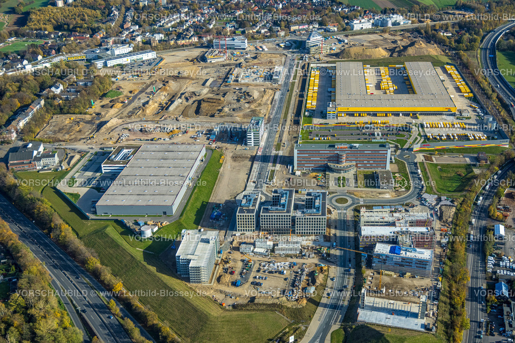Bochum221100497 | Luftbild, Mark 51/7 Baustelle und Neubau Wissenschafts- und Technologiequartier, ehem. Opel Gelände, Laer Laer, Bochum, Ruhrgebiet, Nordrhein-Westfalen, Deutschland