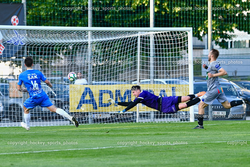 SAK vs. SV Dellach Gail 17.6.2023 | #16 Val Zaletel Cernos, #1 Jaka Grilj Miletic, #7 Benedikt Kaltenhofer, Tor SAK, Flugeinlage