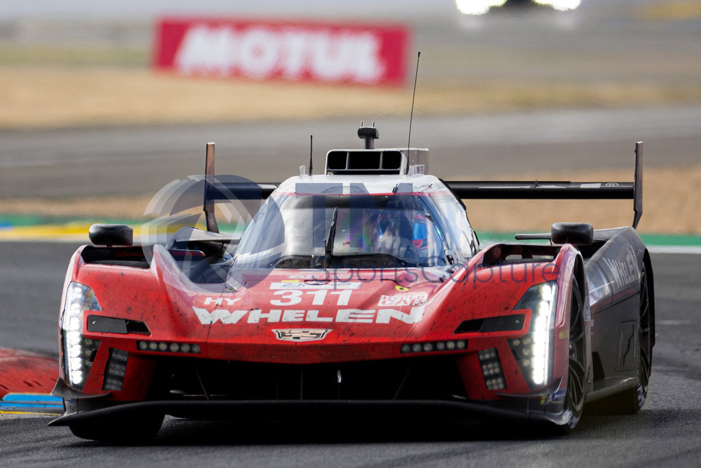 Trainproduction-20230611-0113 | LE MANS,FRANCE,11.Jun.23 - MOTORSPORTS - WEC, FIA World Endurance Championships, 24 Hours of Le Mans, Circuit de la Sarthe, race. Image shows Luis Felipe Derani (BRA), Alexander Sims (GBR) and Jack Aitken (GBR/ Action Express Racing). Photo: Trainproduction / Matthias Trinkl