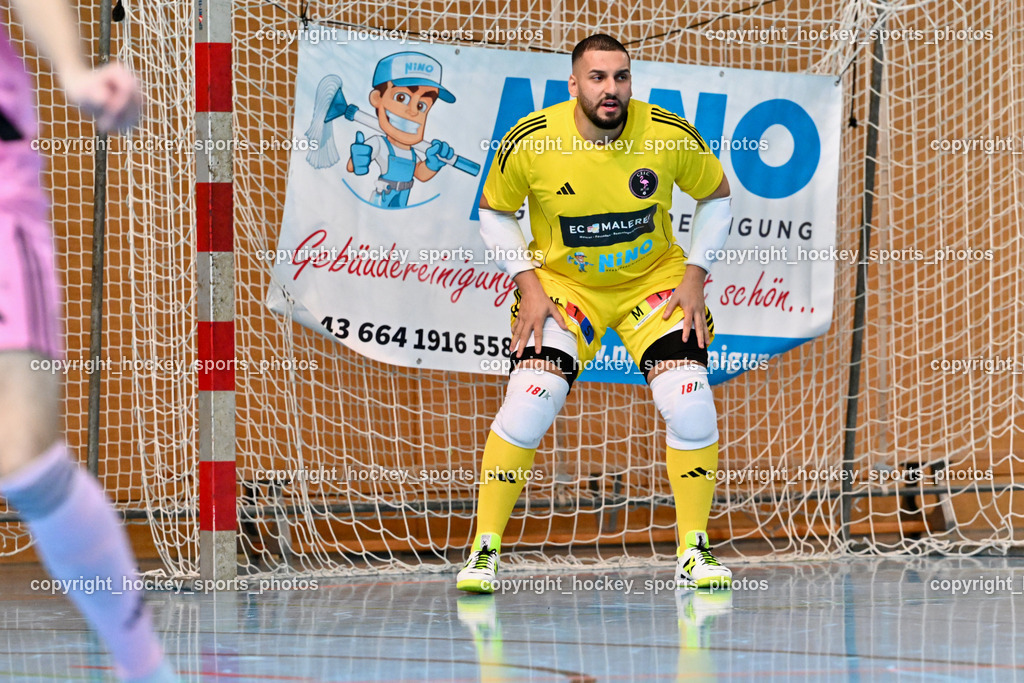 Carinthia Flamengo Futsal Club vs. Futsal Klagenfurt | #1 Youssef Helal Carinthia Flamengo, Carinthia Flamengo Futsal Club vs. Futsal Klagenfurt, Carinthia Flamengo Futsal Club vs. Futsal Klagenfurt am 01.12.2024 in Klagenfurt (Ballspielhalle Viktring), Austria, (Photo by Bernd Stefan)
