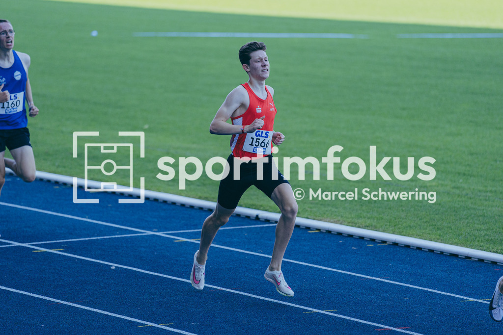 Deutsche Meisterschaften U20 / U16 2026 | Theo Gröver, LG Olympia Dortmund, 1566, 1500-Meter-Lauf, Deutsche Meisterschaften der U20 &amp; U16 2026, Lohrheidestadion Bochum-Wattenscheid, 10.07.2026. Foto: Marcel Schwering / sportimfokus - Realisiert mit Pictrs.com