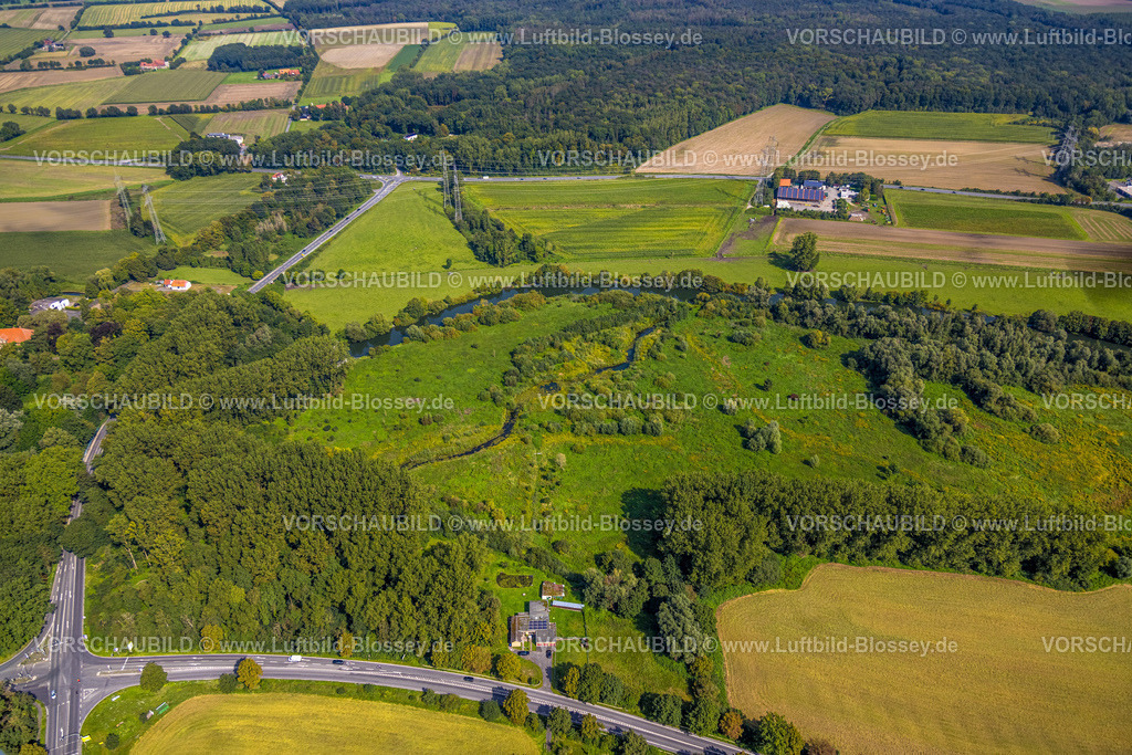 Hamm230900649 | Luftbild, NSG Lippeaue und NSG Munnebach, Fluss Lippe und Flussmäander Munnebach, Uentrop, Hamm, Ruhrgebiet, Nordrhein-Westfalen, Deutschland