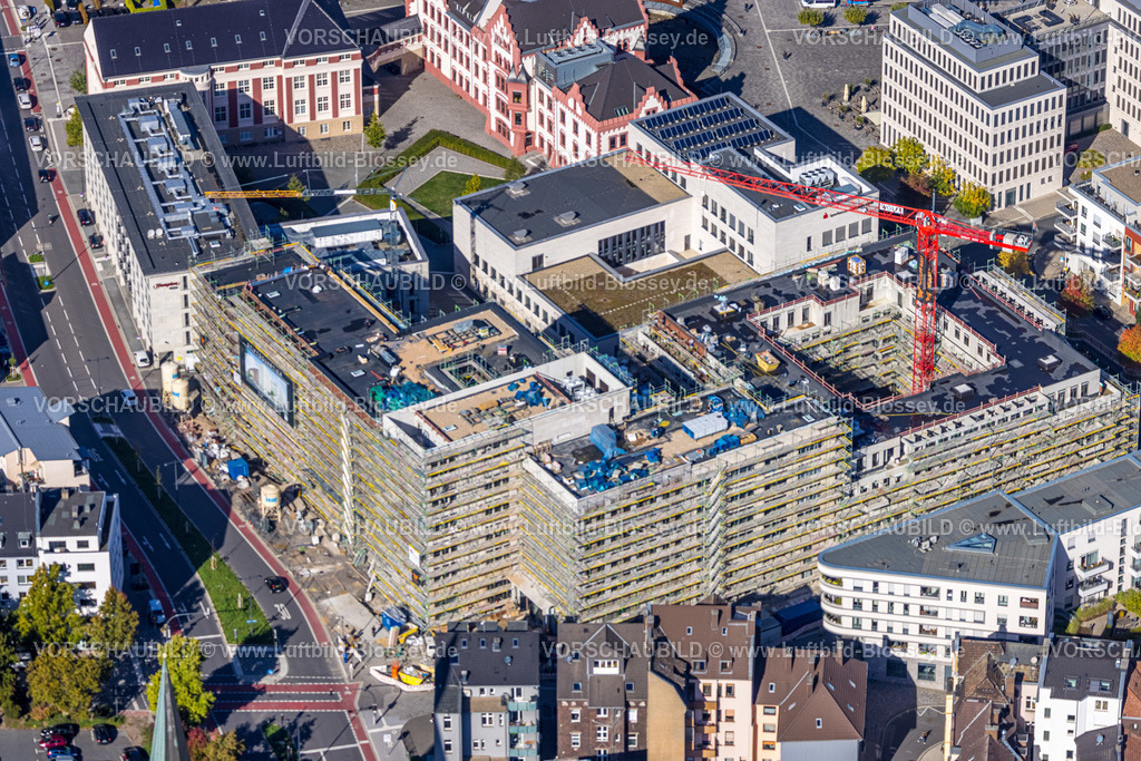Dortmund221000081 | Luftbild, Baustelle für einen neuen Gebäudekomplex mit Wohnhaus und Geschäftshaus am Rudolf-Platte-Weg Ecke Hörder-Bach-Allee, am Phoenix-See, Hörde, Dortmund, Ruhrgebiet, Nordrhein-Westfalen, Deutschland