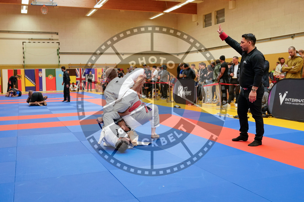 20240203PBB08402 | Fighters compete during the Brazilian Jiu-Jitsu Championship of the AJP Tour in Maintal by Frankfurt am Main, Germany, on February 2, 2024.
