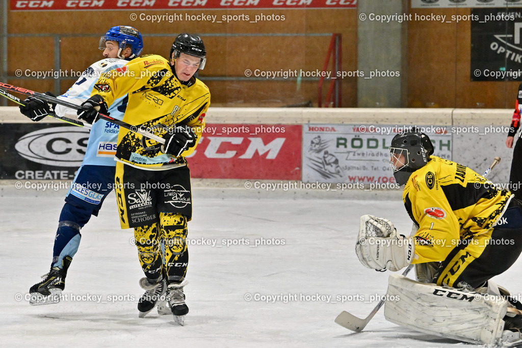 EC Spittal Hornets vs. ESC Steindorf 7.12.2022 | #61 Friedrich Daniel, #81 Sivec Peter Paul, #1 Zauchner Rene