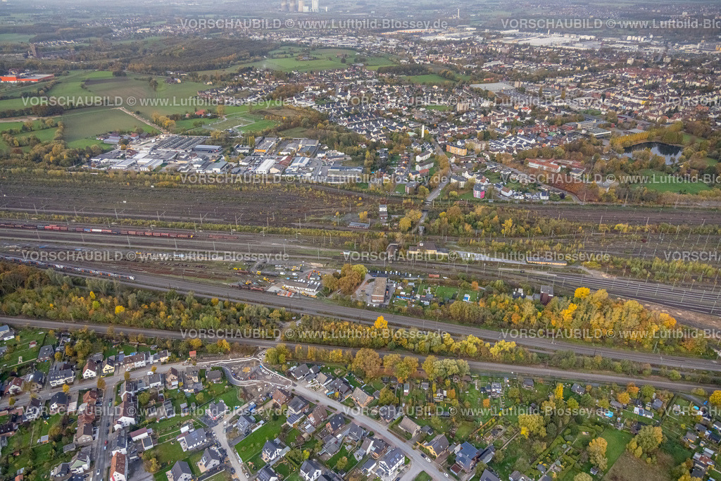 Hamm221011991 | Luftbild, Rangierahnhof, Bahnhäuschen, Pelkum, Hamm, Ruhrgebiet, Nordrhein-Westfalen, Deutschland