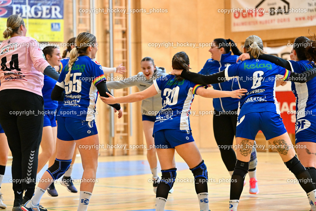 SC Ferlach Damen vs. HIB Graz 18.2.2023 | Jubel SC Ferlach Damen Mannschaft