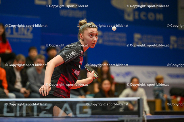 AUT, Tischtennis ETTU Womans Champions League Semi Final 2, Linz AG Froschberg (AUT) vs Metz TT (FRA) | 19.02.2023, Sportpark Lissfeld, AUT, Tischtennis ETTU Womans Champions League Semi Final 2, Linz AG Froschberg (AUT) vs Metz TT (FRA), im Bild Sofia Polcanova (Froschberg Linz)


// ETTU, Tischtennis Womans Champions League Semi Final 2 between Linz AG Froschberg (AUT) vs Metz TT (FRA) in Linz, Austria on 2023/02/19