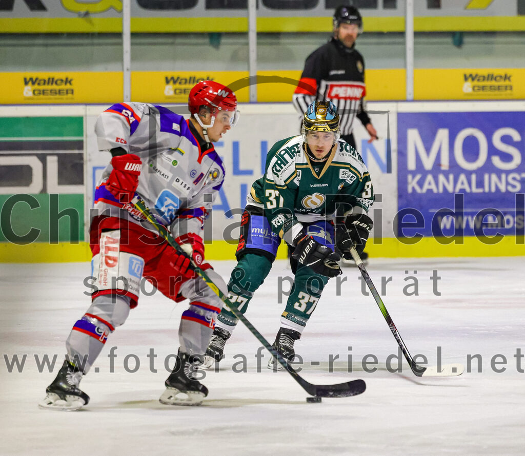2026-02-15_105_TSV_Erding_gegen_EC_Peiting | Erding, Deutschland, 15.02.2026:Eishockey, Oberliga Süd 2025 / 2026, 47. Spieltag, TSV Erding gegen EC Peiting, Endergebnis: 4:5Thomas Matheson (Erding Gladiators, #37)Foto: Christian Riedel / fotografie-riedel.net