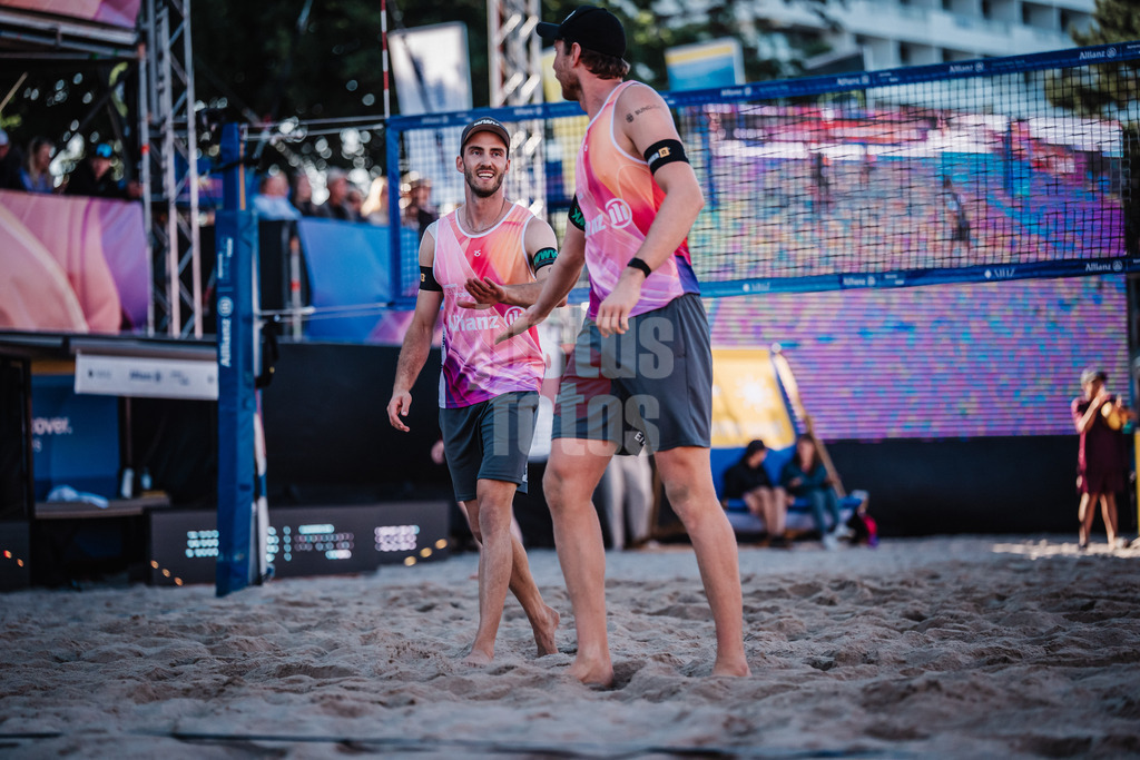 Beachvolleyball | Spiel um Platz Drei | Finale | Deutsche Meisterschaften 2025 Timmendorfer Strand | 07.09.2025 | v.l. Clemens Wickler und Nils Ehlers