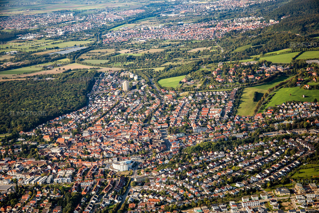 Luftbild: Ortsansicht von Südosten in Wiesloch im Bundesland Baden-Württemberg in Deutschland. Foto: IMG_073550.jpg vom 26.09.2014 durch Werner Riehm/FLY-FOTO.de