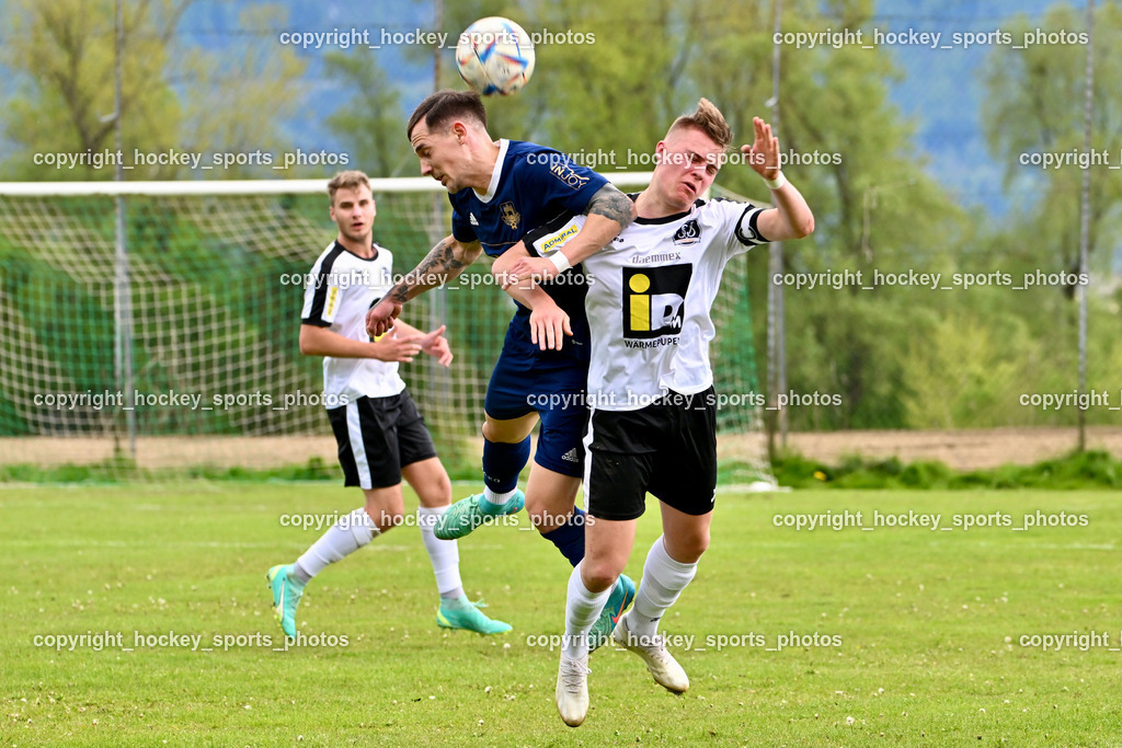 ATUS Velden vs. SV Spittal | #7 Anel Mujkic ATUS Velden, #7 Ralph Roman Scheer SV Spittal, ATUS Velden vs. SV Spittal, ATUS Velden vs. SV Spittal am 27.04.2024 in St. Egyden (Sportplatz St. Egyden), Austria, (Photo by Bernd Stefan)
