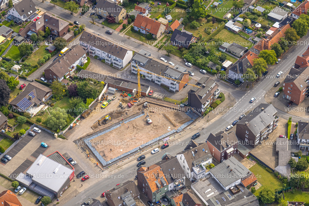 Hamm250700108Bockum-Hoevel | Luftbild, Baustelle und Neubau Rewe Supermarkt Hammerstraße 9, Bockum-Hövel, Hamm, Ruhrgebiet, Nordrhein-Westfalen, Deutschland