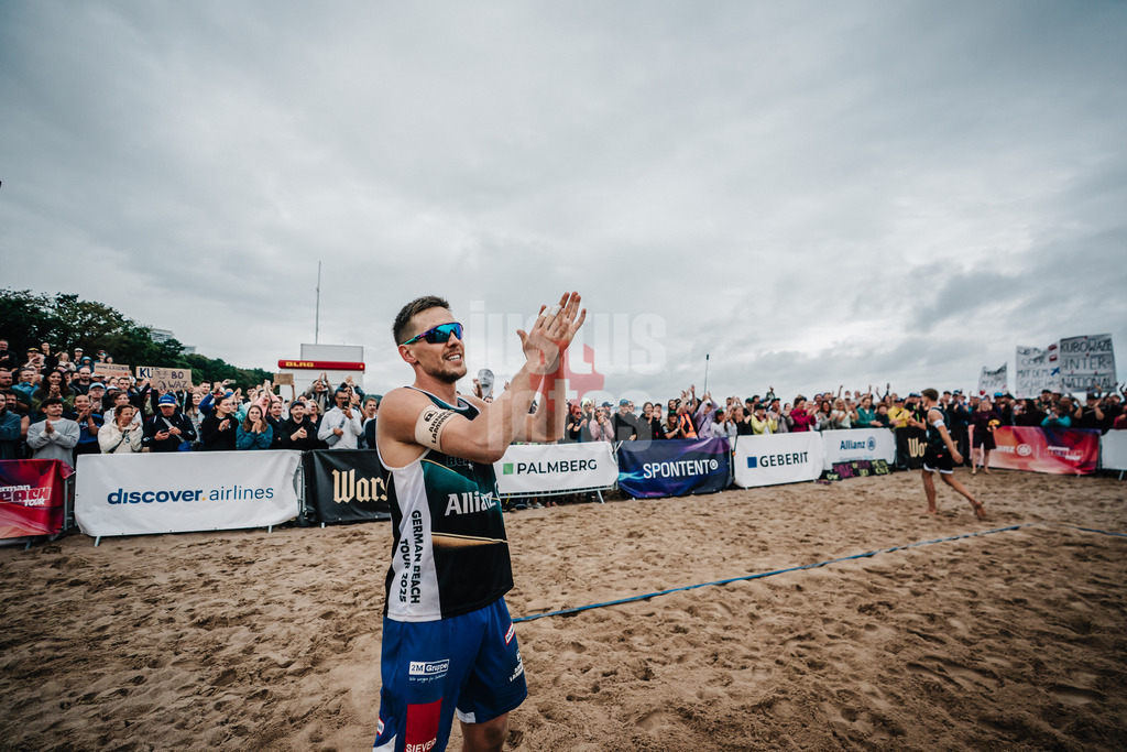 Beachvolleyball | Männer | Deutsche Meisterschaften 2025 Timmendorfer Strand | 05.09.2025 | David Poniewaz verabschiedet sich nach seinem letzten Spiel seiner Karriere