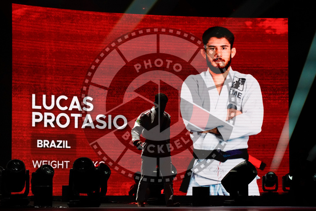 20231110PBB1852 | Fighters compete during the AJP World Professional Championship blackbelt finals in the Mubadala Arena in Abu Dhabi, Arab United Emirates, on November 10, 2023.