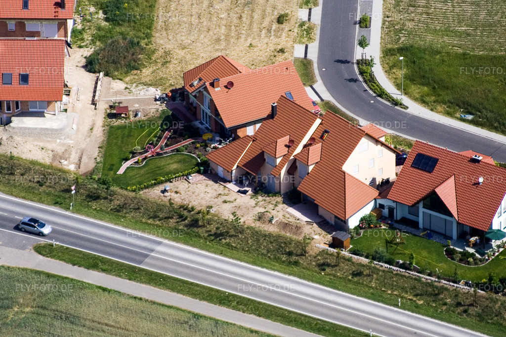 Luftbild: Neupotz, Neubaugebiet Hardtwald im Ortsteil Hardtwald in Neupotz im Bundesland Rheinland-Pfalz in Deutschland. Foto: IMG_2832.jpg vom 18.06.2006 durch Werner Riehm/FLY-FOTO.de