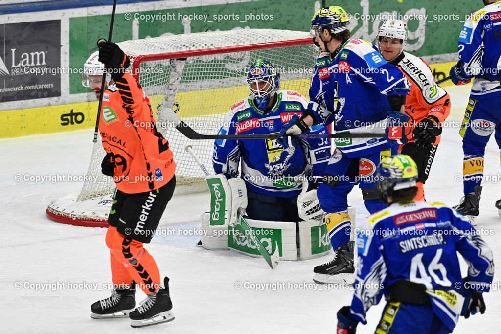 EC IDM WÄRMEPUMPEN VSV vs. MOSER MEDICAL GRAZ99ERS | #35 Joe Cannata EC VSV, #2 Dylan MacPherson EC VSV, #23 Kevin Roy Graz 99ers, #22 Kevin Conley Graz 99ers, #42 Alex Wall EC VSV, EC IDM WÄRMEPUMPEN VSV vs. MOSER MEDICAL GRAZ99ERS, EC IDM WÄRMEPUMPEN VSV vs. MOSER MEDICAL GRAZ99ERS am 17.03.2026 in Villach (Stadthalle Villach), Austria, (Photo by Bernd Stefan)