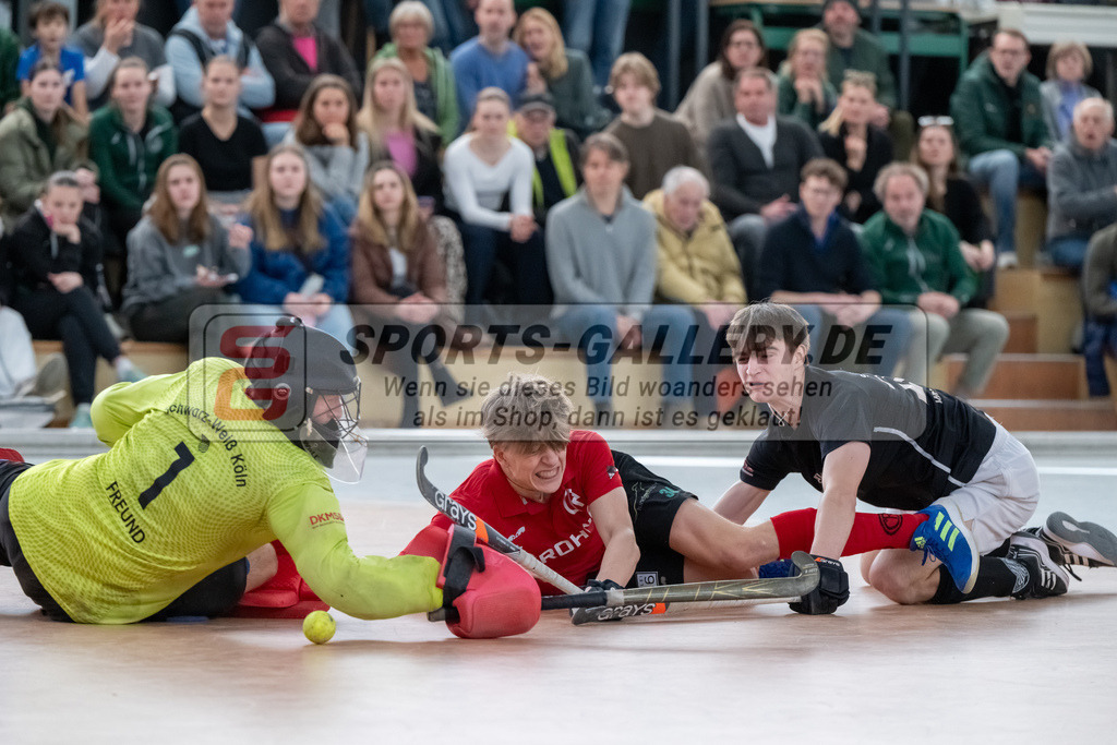 HK_20250202_102370 | 2. Bundesliga Halle Herren Club Raffelberg - Schwarz Weiss Köln am 2.2.2025 Halle am Raffelberg, Duisburg ,