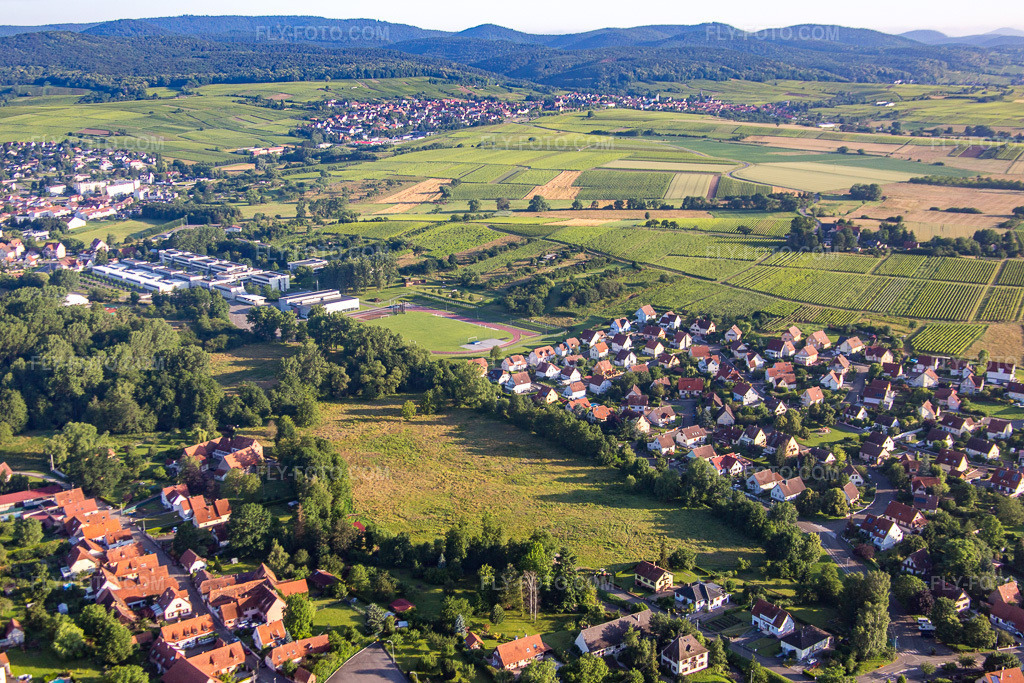 Aerial view: View of the town in the district Altenstadt in Wissembourg in the state Bas-Rhin, France.Photo: IMG_089938.jpg taken on 06/26/2016 by Werner Riehm/FLY-FOTO.comResolution of the original: 5472 x 3648 px