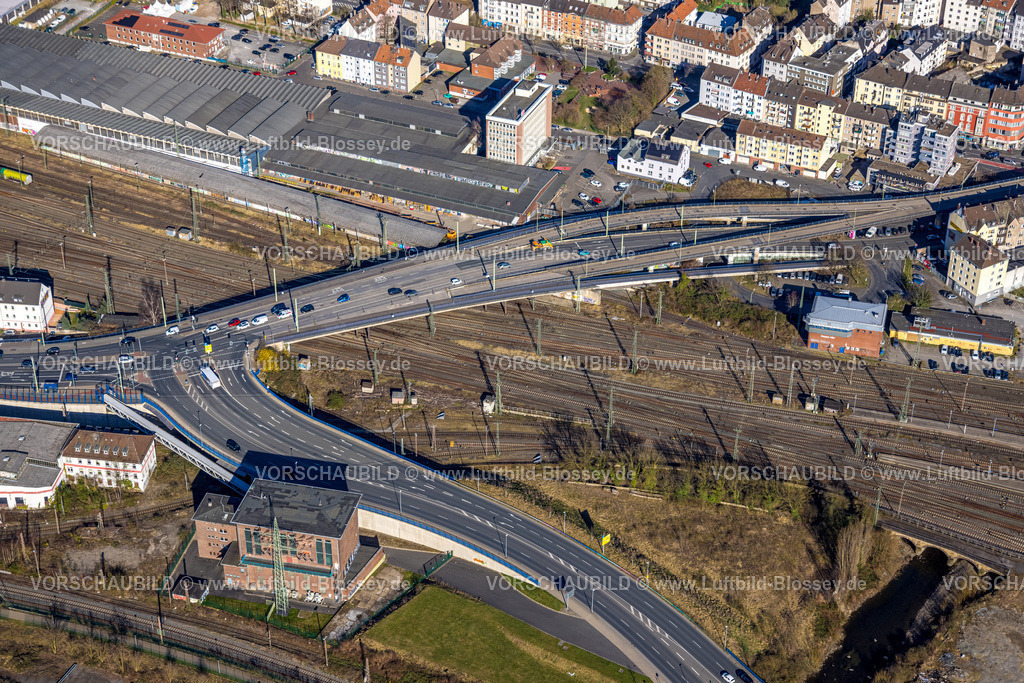 Hagen250302632 | Luftbild, Bahnhofshinterfahrung Eckeseyer Straße am Hauptbahnhof, Altenhagen, Hagen, Ruhrgebiet, Nordrhein-Westfalen, Deutschland