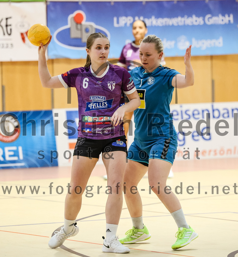 2024-02-24_047_SpVgg_Altenerding_gegen_SSG_Metten_Frauen | Erding, Deutschland, 24.02.2024:
Handball, Bezirksoberliga Frauen Altbayern 2023 / 2024, 15. Spieltag, SpVgg Altenerding gegen SSG Metten, Endergebnis: 32:28

Marlene Mittermeier (SpVgg Altenerding, #6)

Foto: Christian Riedel / fotografie-riedel.net