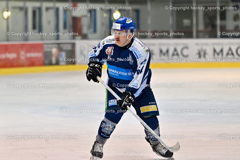 ESC SOCCERZONE STEINDORF vs. 1. EHC ALTHOFEN | #64 Stichauner Fabian ESC Steindorf, ESC SOCCERZONE STEINDORF vs. 1. EHC ALTHOFEN, ESC SOCCERZONE STEINDORF vs. 1. EHC ALTHOFEN am 28.02.2025 in Steindorf (Ossiachersee Halle), Austria, (Photo by Bernd Stefan)