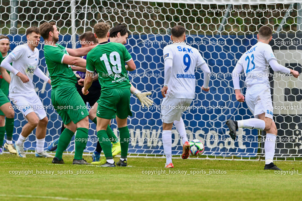 SAK vs. VST Völkermarkt | #23 Zan Kumer SAK, #9 Sinan Samardzic SAK, #19 Valentin Safran VST Völkermarkt, #1 Florian Alexander Zitterer VST Völkermarkt, #6 Lukas Ladinig VST Völkermarkt, #11 Luka Jerin SAK, VST Völkermarkt, SAK vs. VST Völkermarkt, SAK vs. VST Völkermarkt am 21.03.2026 in Klagenfurt (Sportpark Welzenegg), Austria, (Photo by Bernd Stefan)
