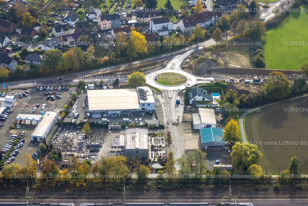 Kamen221012596 | Luftbild, Südkamener Spange, Baustelle mit Neubau,  Anschluss an Dortmunder Straße und Westicker Straße, Kreisverkehr, Kamen, Ruhrgebiet, Nordrhein-Westfalen, Deutschland