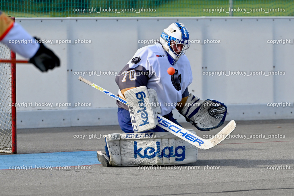 VAS Ballhockey vs. HSC Eagles Poggersdorf | #70 Moser Lukas, VAS Ballhockey vs. HSC Eagles Poggersdorf, VAS Ballhockey vs. HSC Eagles Poggersdorf am 14.07.2024 in Villach (Alpen Arena ), Austria, (Photo by Bernd Stefan)