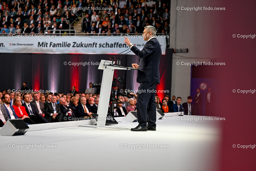 Der Oesterreichplan_ OeVP_ Wels_ 26.01.2024-81 | 26.01.2024, Wels, AUT, ÖVP, Der Österreichplan, im Bild BK Karl Nehammer (VP, Bundeskanzler)