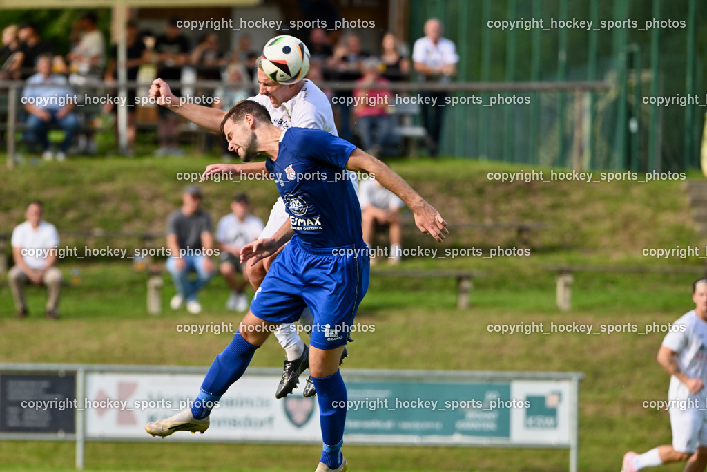 ASKÖ Köttmannsdorf vs. Union Matrei | #8 Benjamin Cosic UNION Matrei, #5 Matteo Juvan ASKÖ Köttmannsdorf, ASKÖ Köttmannsdorf vs. Union Matrei, ASKÖ Köttmannsdorf vs. Union Matrei am 13.09.2025 in Köttmannsdorf (Sportplatz Köttmannsdorf), Austria, (Photo by Bernd Stefan)