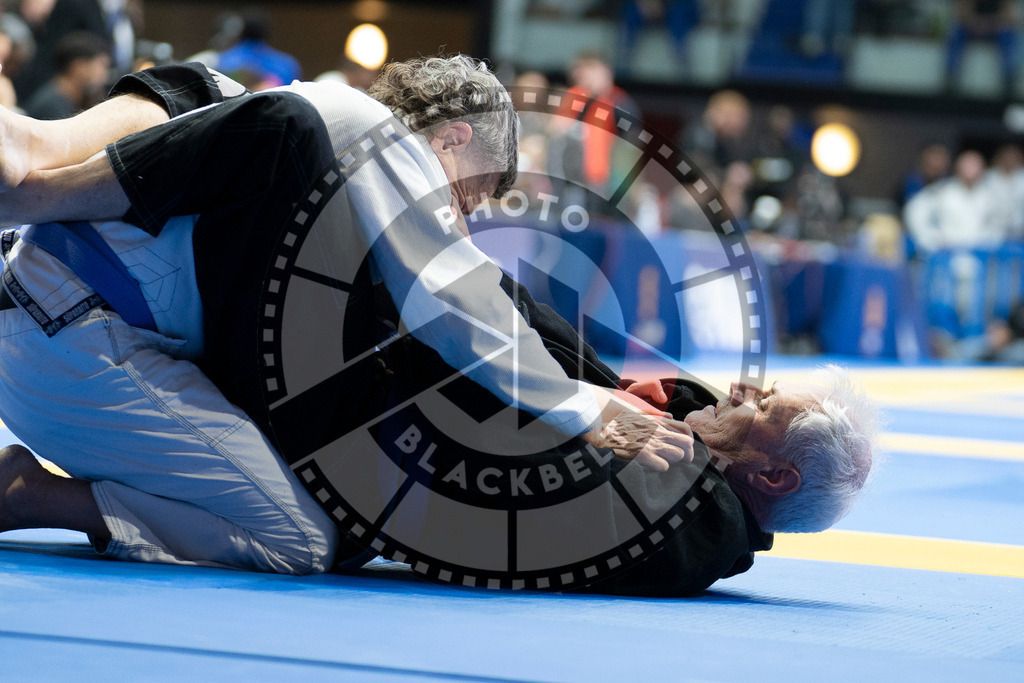 20240122PBB6490 | Fighters compete during the second day of the IBJJF European Championship in Paris, France, on January 22, 2024.