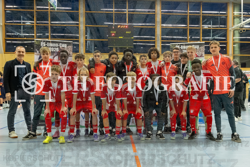 GER, Teamfoto, Fussball, U14 Hallenturnier, PS-Immo-Cup 2026, 18.01.2026 | FC Bayern München