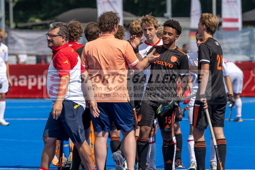 SFE_20230716_0230 | EuroHockey EM U18 Boys 3th 4th Netherlands vs Spain am 16.07.2023 in Krefeld (Gerd-Wellen-Hockeyanlage), Photo: Stephan Fehrmann 2023 (Sports-Gallery)
