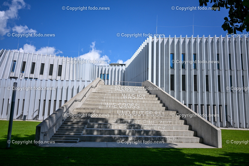 Anton Bruckner Privatuniversitaet Linz_ Bruckneruni_ 23.08.2023-4 | 23.08.2023, Linz, AUT, Anton Bruckner Privatuniversitaet Linz, im Bild Anton Bruckner Privatuniversitaet Linz, Bruckneruni, Gebaeude