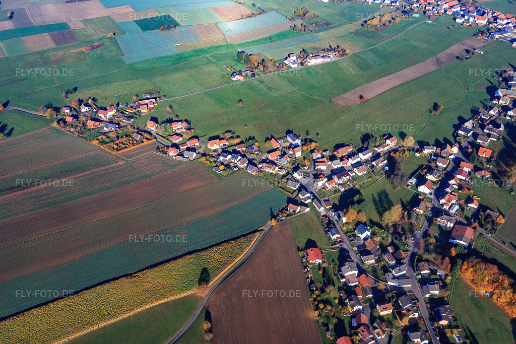 Luftbild: Am Trieb im Ortsteil Würzberg in Michelstadt im Bundesland Hessen in Deutschland. Foto: IMG_084964.jpg vom 01.11.2015 durch Werner Riehm/FLY-FOTO.de