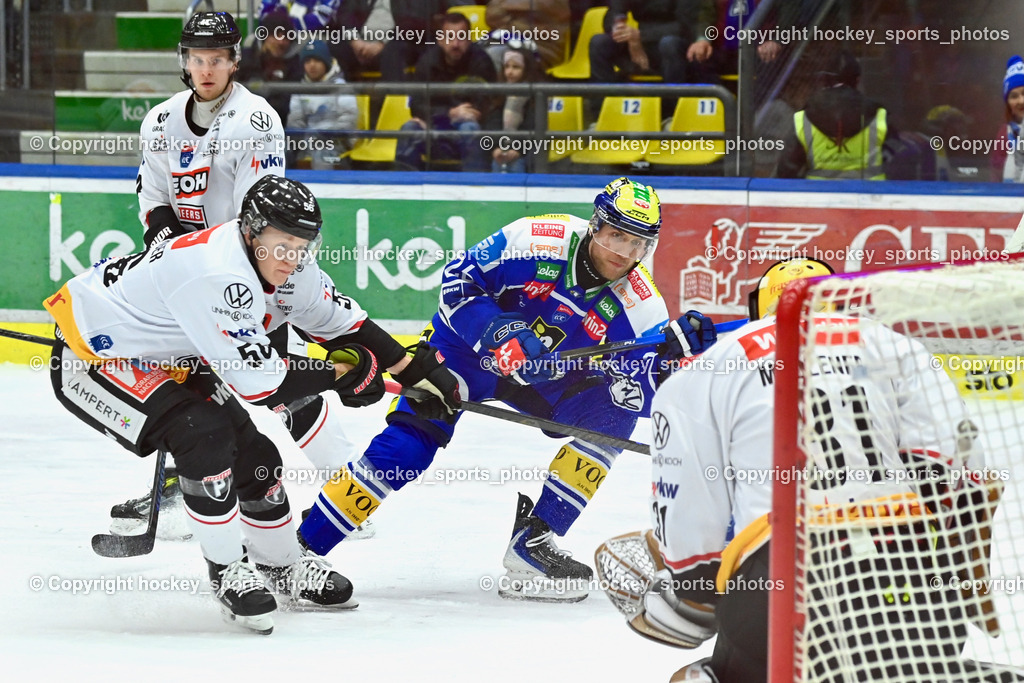 EC IDM Wärmepumpen VSV vs. Pioneers Vorarlberg | #91 Nick Hutchison EC VSV, #56 Michael Kernberger Pioneers Vorarlberg, EC IDM Wärmepumpen VSV vs. Pioneers Vorarlberg, EC IDM Wärmepumpen VSV vs. Pioneers Vorarlberg am 22.02.2026 in Villach (Stadthalle Villach), Austria, (Photo by Bernd Stefan)