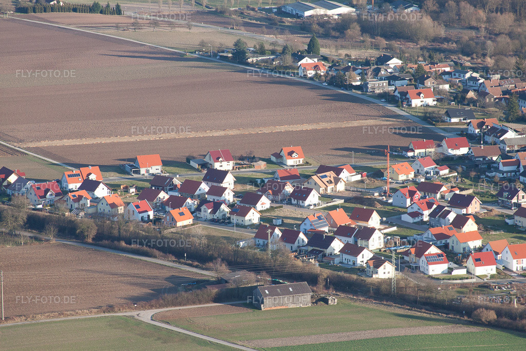 Luftbild: Schaidt, Neubaugebiet NO im Ortsteil Schaidt in Wörth im Bundesland Rheinland-Pfalz in Deutschland. Foto: IMG_37217.jpg vom 22.01.2011 durch Werner Riehm/FLY-FOTO.de