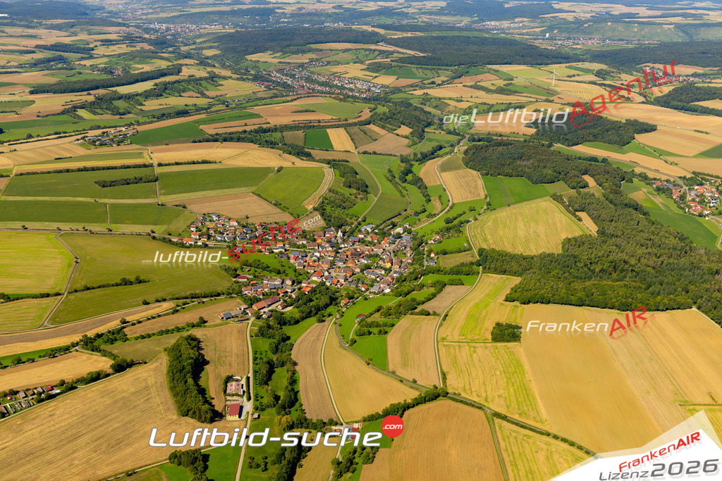 Das Luftbild zeigt : Hachtel Bad Mergentheim - Die Luftaufnahme wurde 2023 vom UL-Flugzeug aus erstellt ( keine Drohne ) - Hochauflösende Luftaufnahme - Für grossformatige Ausdrucke geeignet. Die Geschenkidee !Mit Lizenz und Bildrechte bestellbar